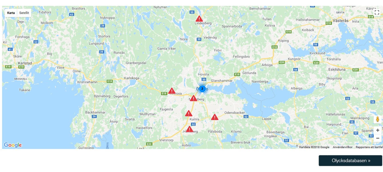 Trafikolyckor i Örebro